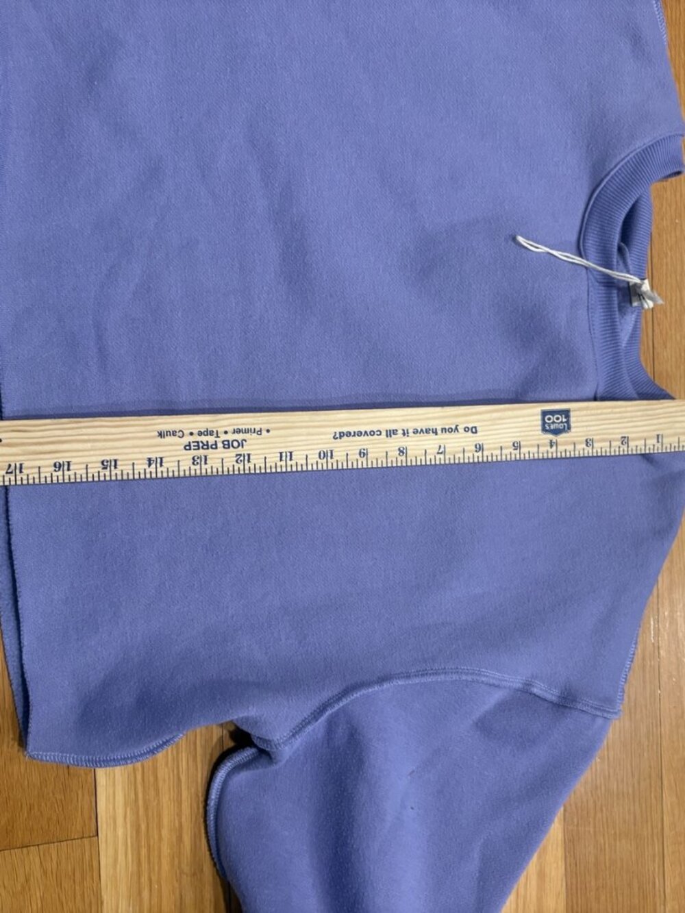 Amazhiyu Size Use measurements Women's Blue Cropped Sweatshirt Pullover Top with - Picture 5 of 5